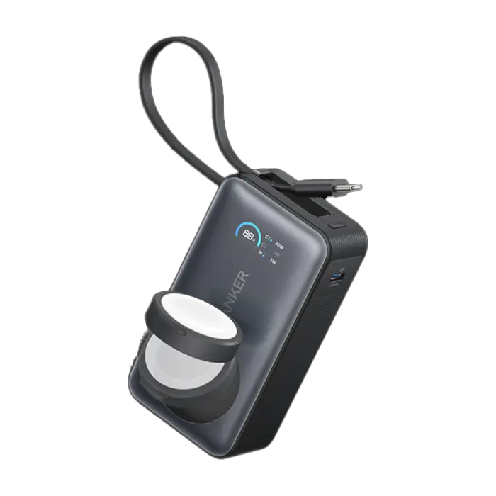 Sạc dự phòng Anker Nano 1C 35W 10000mah (Built-In USB-C, Made for Apple Watch) Đen (Black) - A1657