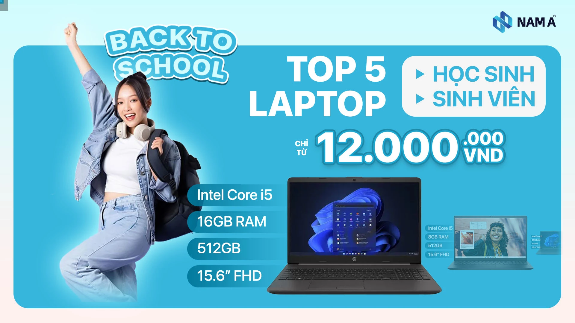 Top 5 laptop giá rẻ dành cho học sinh, sinh viên: Giá chỉ từ 12 triệu, hiệu năng ổn, học online làm bài tập đều mượt