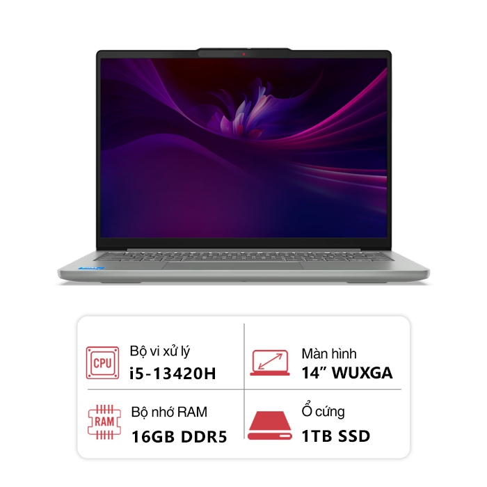 Laptop Lenovo IdeaPad Slim 5 14IRH10 83HR0000VN (Core i5-13420H/ 16GB/ 1TB/ Intel UHD Graphics/ 14 inch WUXGA/ Win 11/ Xám)