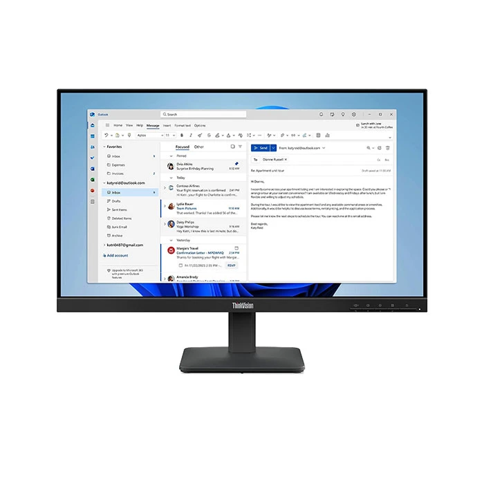 Màn hình Lenovo ThinkVision S24-4e 64B5KAR1VN (23.8 inch/ IPS/ FHD/ 250 nits/ 100Hz/ 6ms/ Đen)