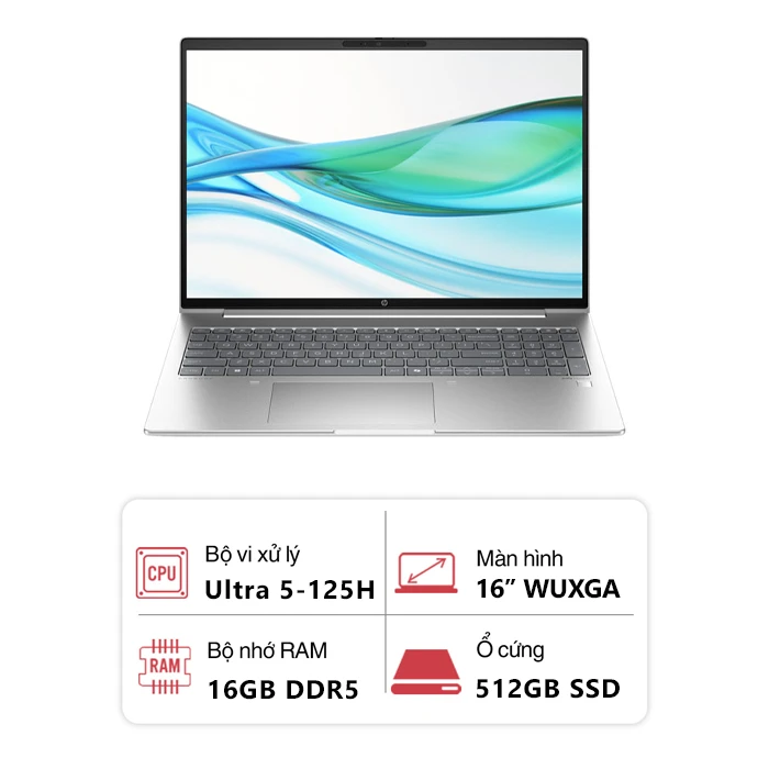 Laptop HP Probook 460 G11 A74BYPT (Intel Core Ultra 5-125H/ 16GB/ 512GB/ Intel Arc Graphics/ 16" WUXGA/ Win 11 Pro/ Bạc)