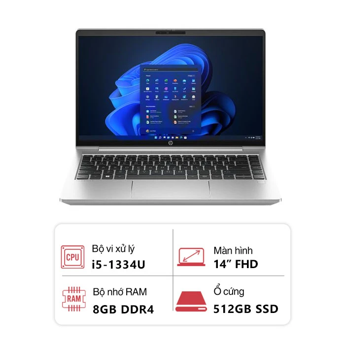 Laptop HP ProBook 440 G10 B73SJAT (Intel Core i5-1334U/ 8GB/ 512GB/ Intel Graphics/ 14" FHD/ Win 11 Pro/ Bạc)